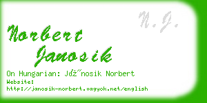 norbert janosik business card